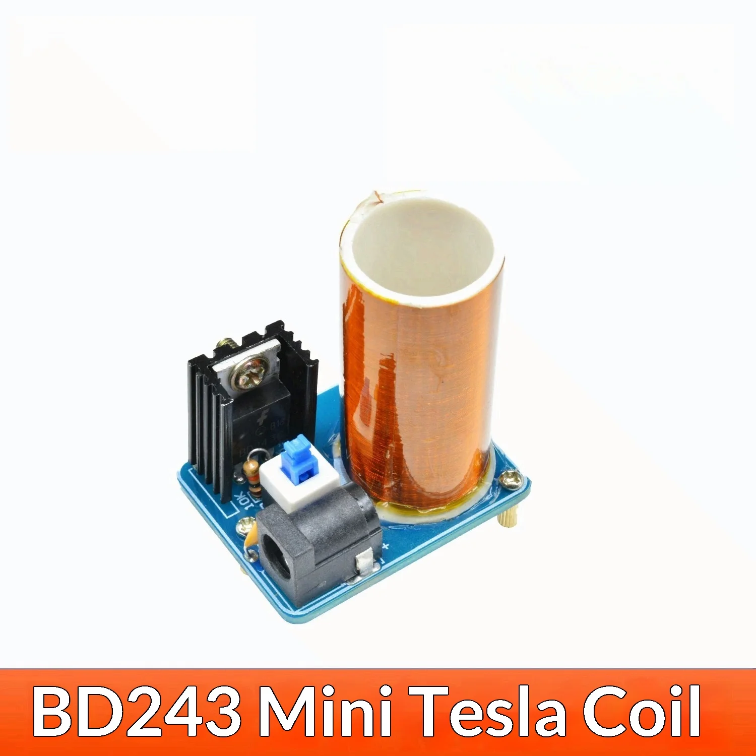 Tesla coil high voltage high power DIY kit, Tesla electric coil music arc discharge ring artificial lightning