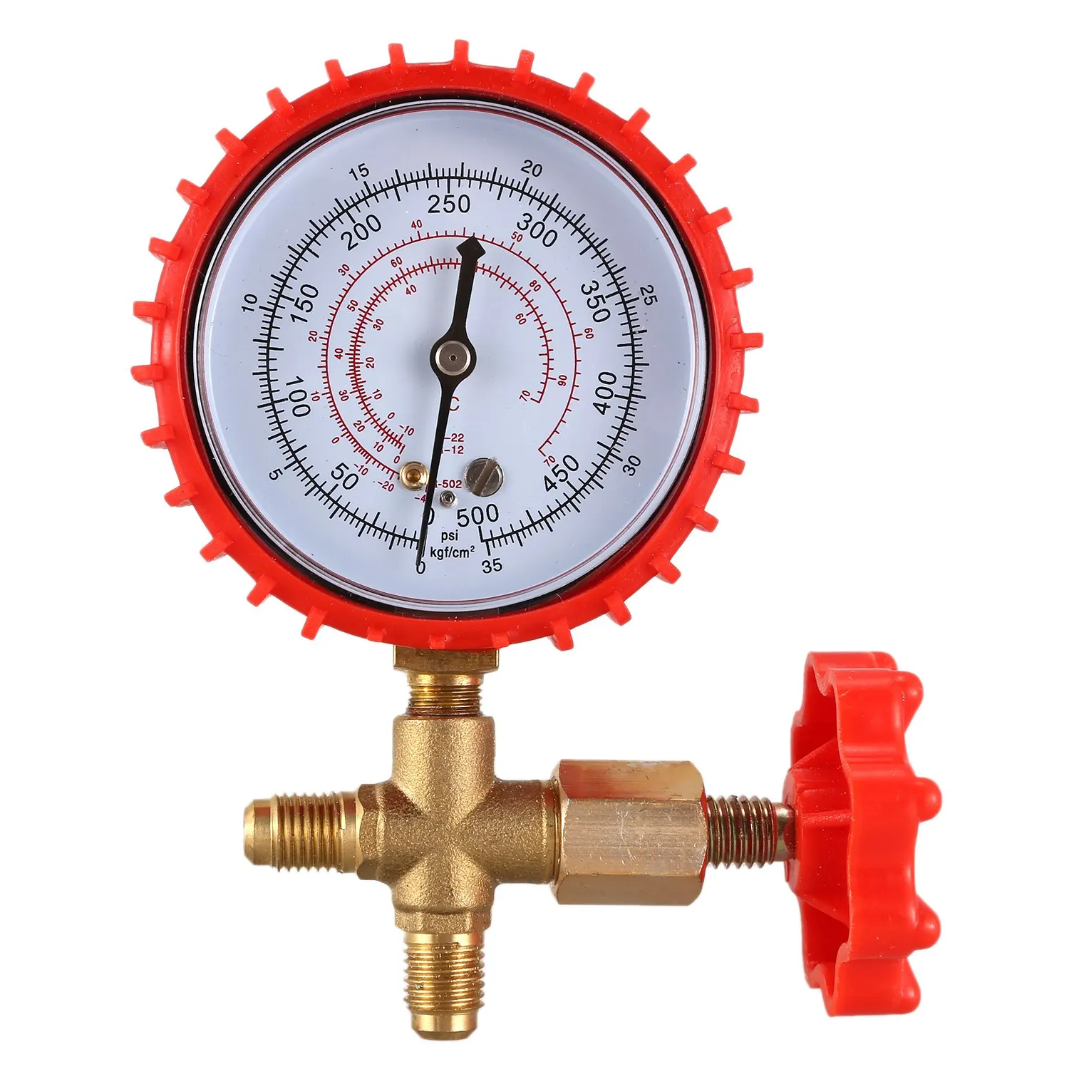 Refrigerant Pressure Gauge Air Conditioning Recharge Pressure Gauges Manifold Gauge Manometer Valve for R12 R502 R22 R410 R134A