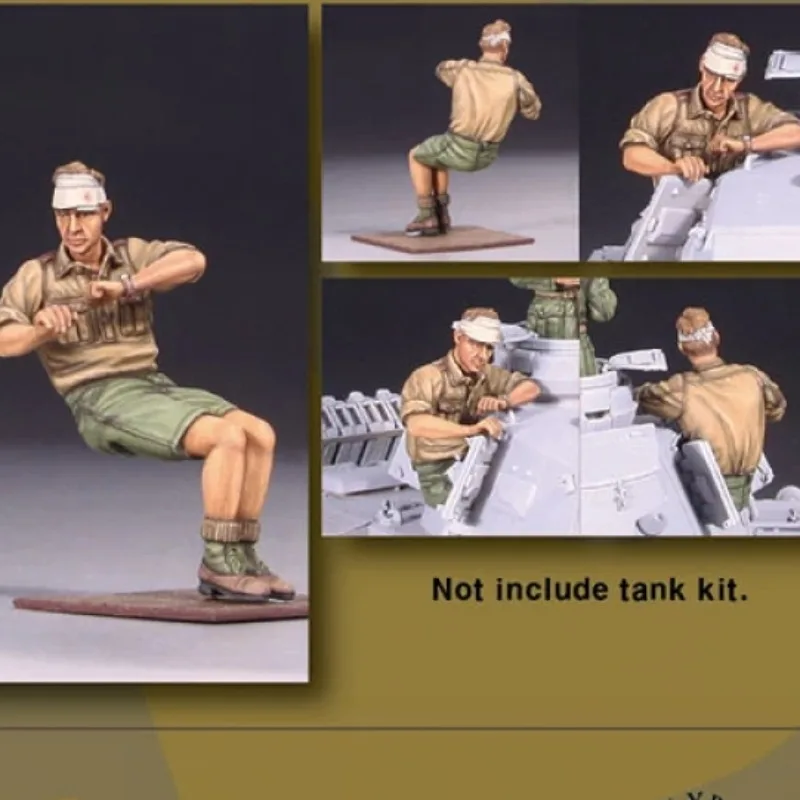 1/35 Scale Historical Military Resin Soldier Figure Model Kit Tank Crew Summer 1 figures Unassembled and Unpainted DIY Toys 095x