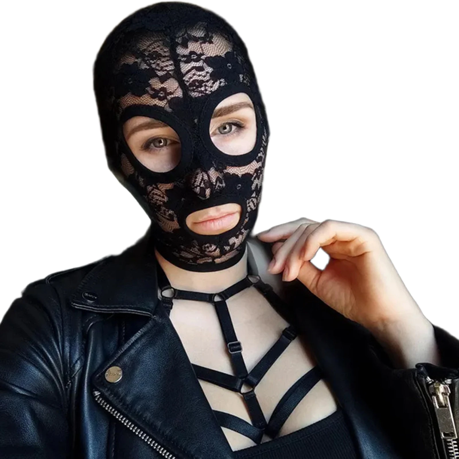 Masque en dentelle Sexy pour femmes, masque de fête de mascarade, voleur adulte en dentelle, capuche complète, couvre-tête, Festival, carnaval, Halloween, masque Cosplay