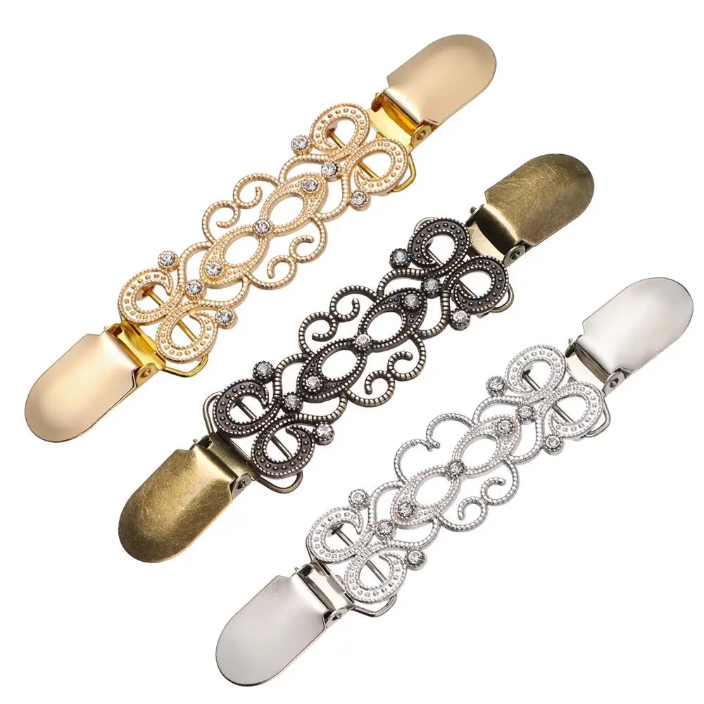 

Fashion New Retro Shirt Collar Sweater Blouse Pin Cardigan Clip Shawl Brooch Duck Clip Clasps