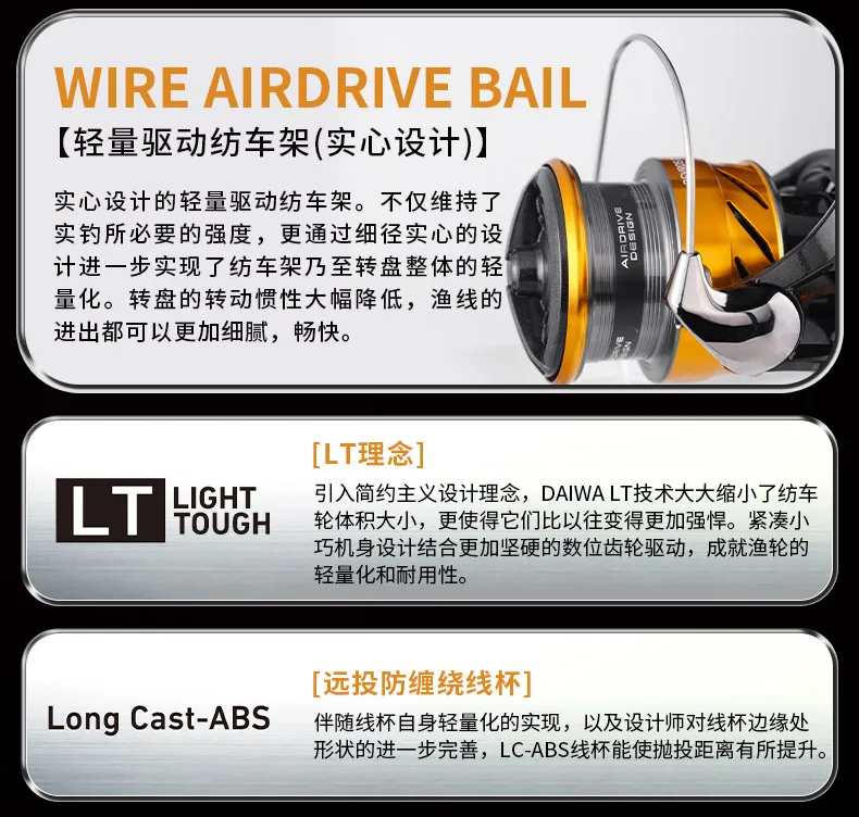 24 DAIWA REVROS CS LT Spinn-Angelrolle, Baitcasting-Rolle, 5 + 1BB, Zugkraft 5–12 kg, Salzwasserräder mit niedrigem Übersetzungsverhältnis – Detail 3
