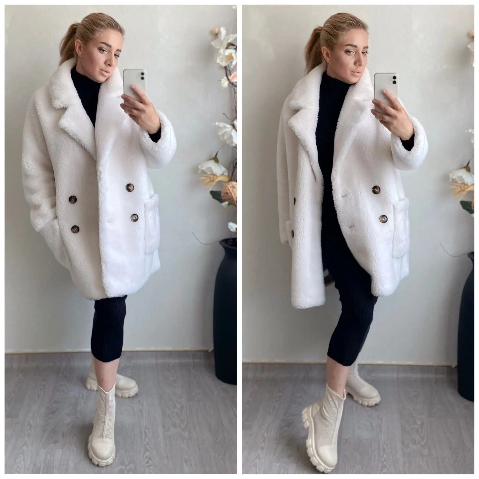 SAMGPILEE Sheep Shearling Coats Women Autumn 2022 Women\'s Winter Fur Coat Real Wool Female Trench Jackets Casaco Feminino XL