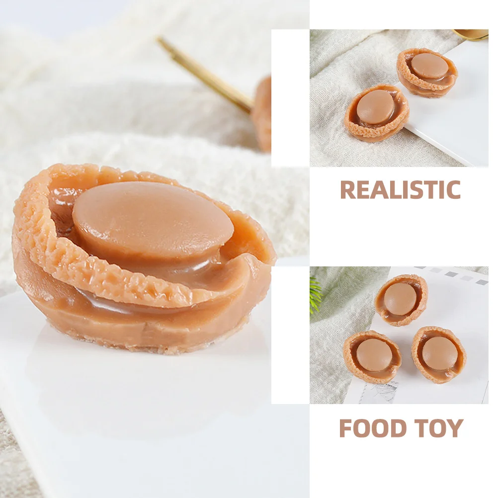 5 stuks Mini Abalone Voedsel Speelset Realistische Simulatie Heldere Kleur Decoratieve Craft voor DIY Keuken Scène Hars Nep Voedsel