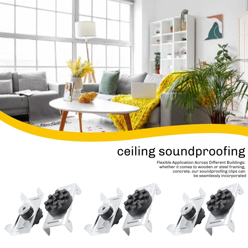 10 Pack Soundproofing Mounting Clip Sound Isolation Clips For Recording Studio Acoustical Equipment For Wall Ceiling