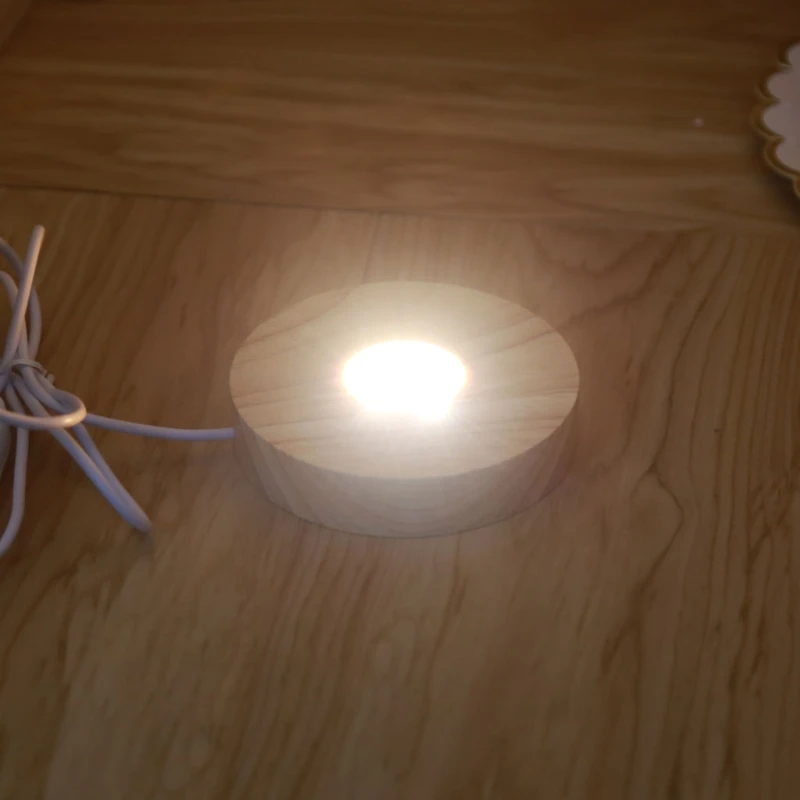 

подставка для ночника из массива дерева, хрустальный шар, светодиодный дисплей, базовая пластина, художественный орнамент из