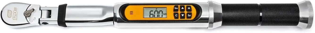 

Электронный динамометрический ключ с гибкой головкой 3/8 дюйма и измерением угла, высокая точность для плотных помещений