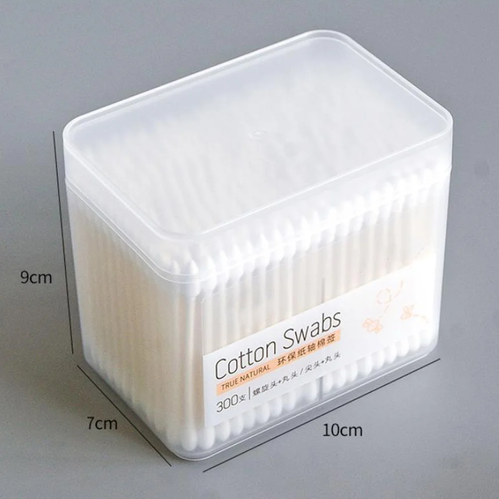 300 قطعة مسحات عصا القطن مزدوجة الرأس قضيب خشبي صديقة للبيئة المتاح التنظيف المعقمة مسحات القطن للسفر المنزل