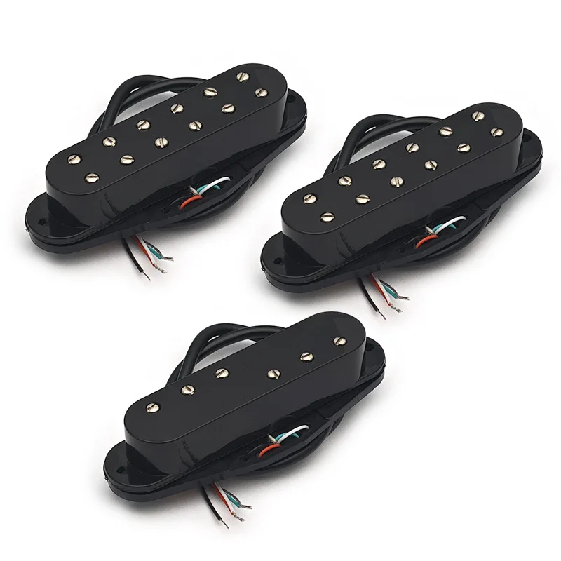 Mini Single Coil Size Humbucker Pickups for ST Strat Electric Guitar 3+3 & 6+6 Adjustable Pole Pieces Cream Cover Str/at