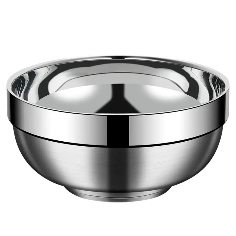 316 Stainless Steel Stainless Steel Bowls Double-layer Thick Durable Soup Rice Bowls Double-walled Insulated Bowl Kindergarten