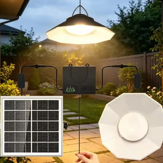 

Outdoor Retro Solar Hanging Lantern, Detachable Solar Charging Panel, Pull Switch Design, 3 Adjustable Brightness Modes, forBarn