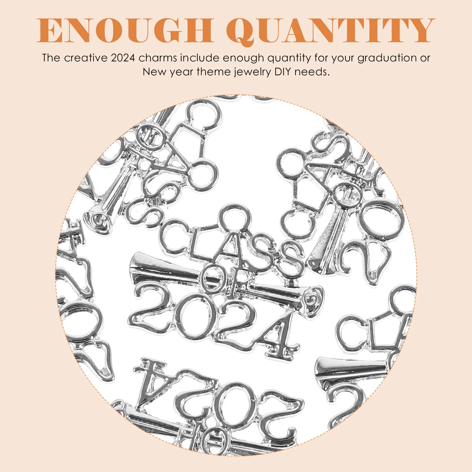 

10Pcs Alloy 2024 Charms Class of 2024 Pendants for DIY Necklace Bracelet Earring Hat Tassel Jewelry Making Crafts Graduation