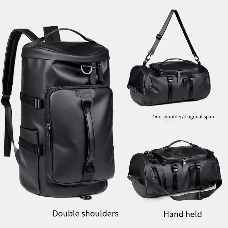 Sports Backpack, Large-Capacity Cylindrical Gym Bag, Unisex Training Bag, Dry-Wet Separation Handbag, Multi-Purpose Water-Resistant Travel Bag, Single-Shoulder Crossbody Bag