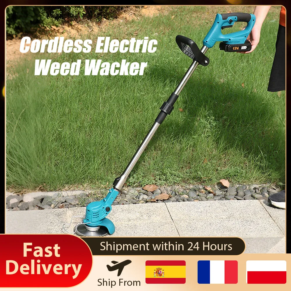 7-Zoll bürstenloser elektrischer Rasenmäher, 1500 W, 12000 U/min, kabelloser Rasentrimmer, Schneid- und Gartengerät für 18 V-21 V Akku