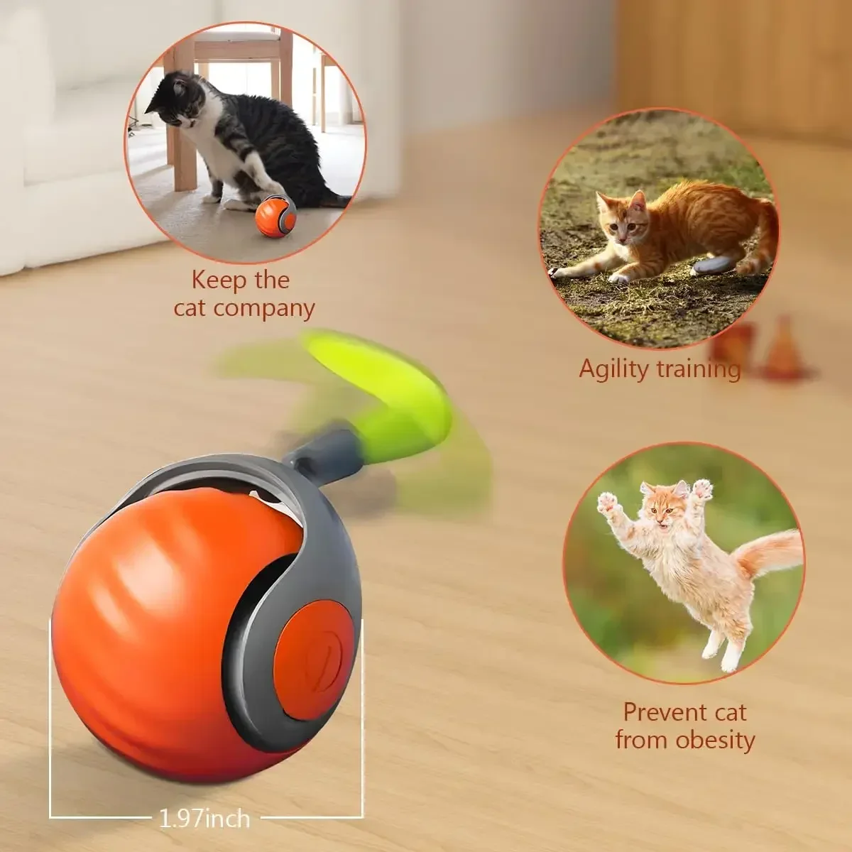 Bola de gato eléctrica rodante automática interactiva, juguete de entrenamiento para gatitos, automóvil inteligente con rompecabezas de plumas, juguete recargable para gatos