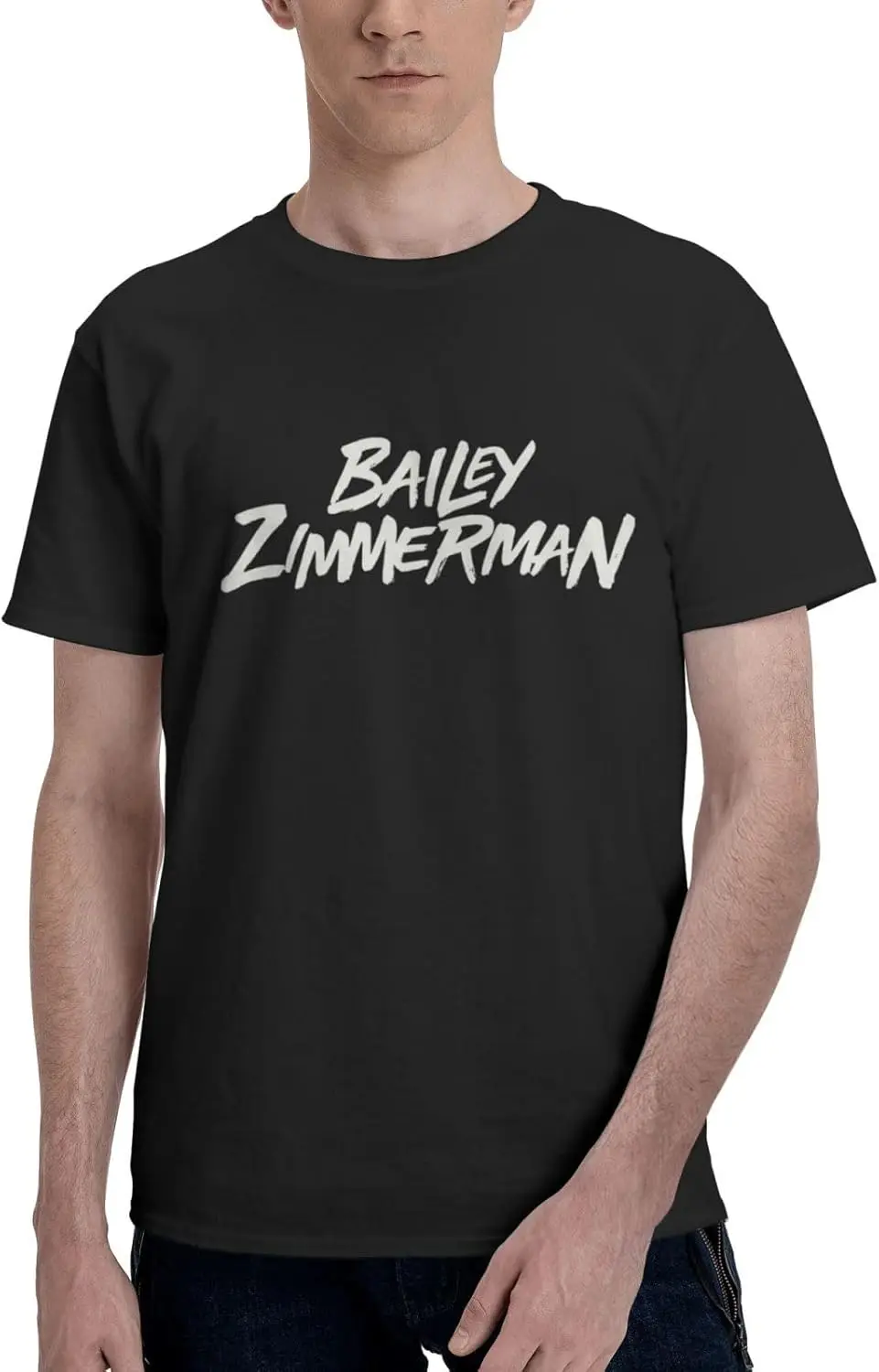 Bailey Music Zimmerman Shirt Men's Cotton Short Sleeve Printed T Shirt Casual T-Shirts Crew Neck Tee Shirt Tops Black