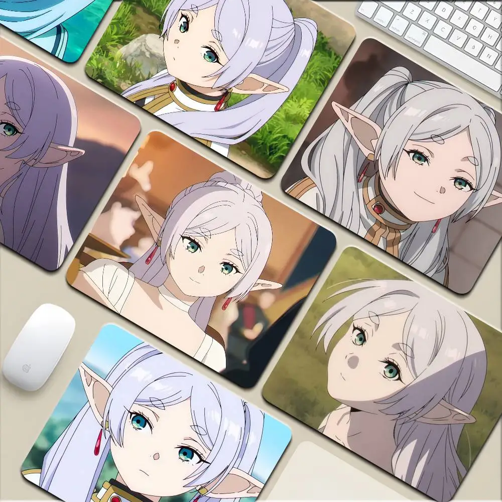 Anime Frieren Kleines Mauspad, Tastatur-Pad, Laptop-Kissen, rutschfeste Schreibtischunterlage