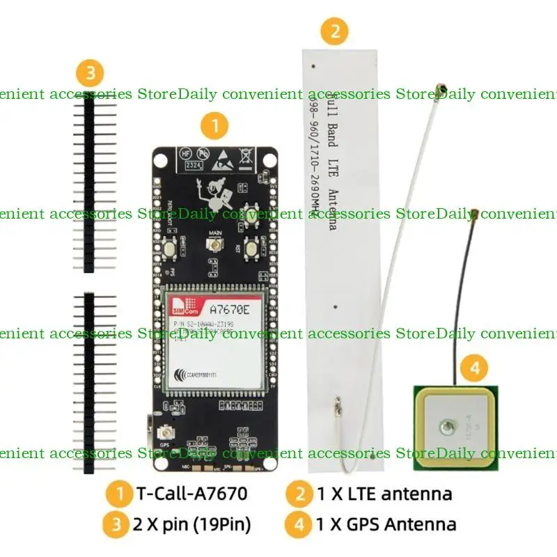 

97QB A7670 4G ESP32 Call-A7670 Правление A7670E LTE модуль