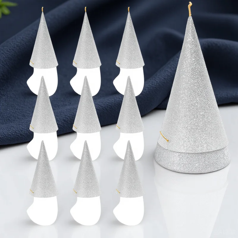 

12 PCS Birthday Glitter Cone Hats and Blowers Caps Decorations for