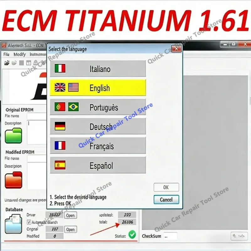 2026 hot new Auto Repair Software ECM TITANIUM 1.61 with 26000+Driver ECM 18259+Drivers for Ecu Tool Link/CD /USB Windows 7/10