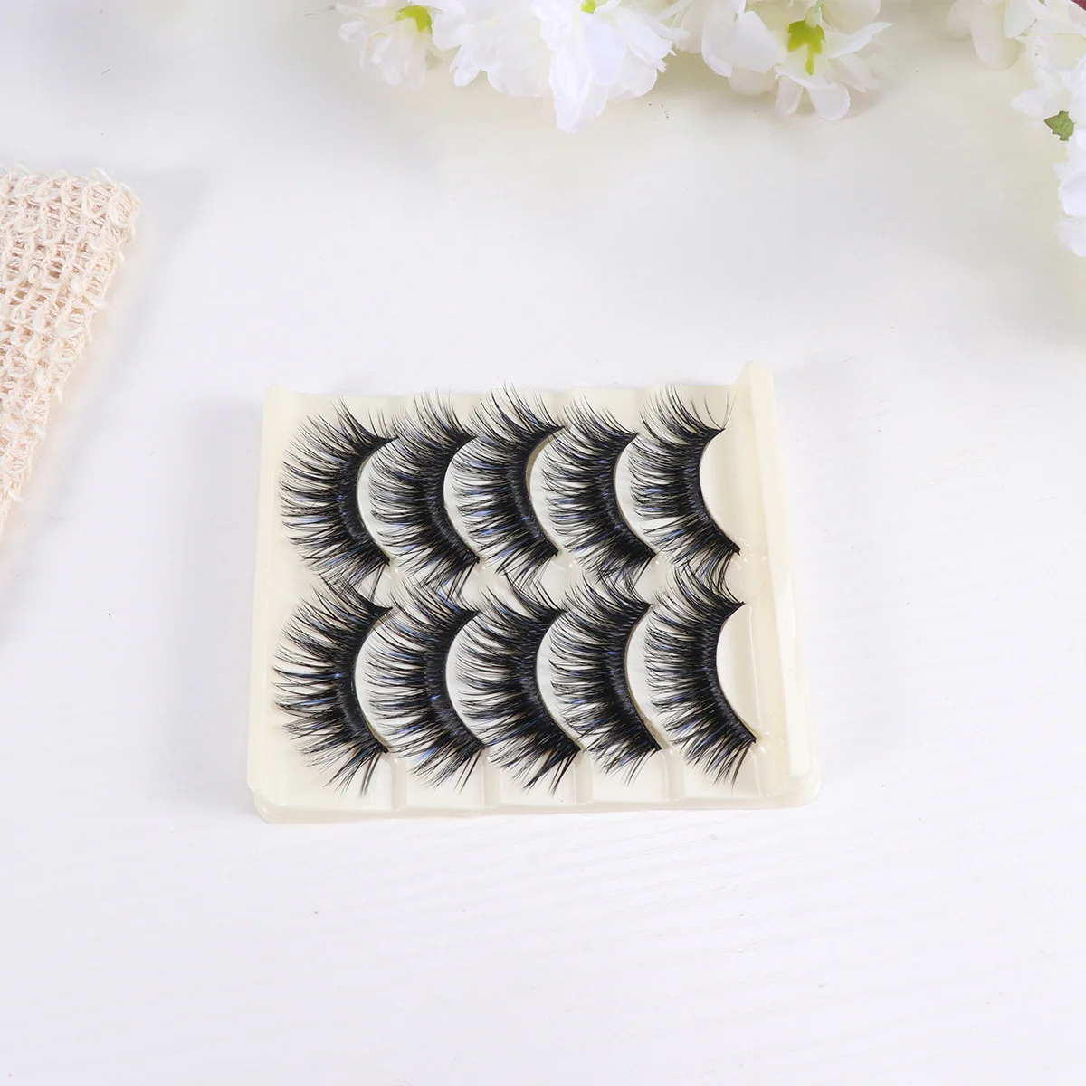 5Pairs Exquisite Workmanship Safe Odorless False Eyelashes Thick Long Natural Lashes Easy Use Remove Daily Stage Makeup