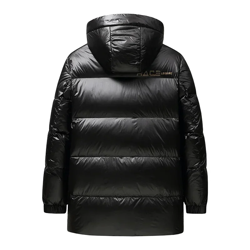 Men's Hooded Down Jacket 2025 Long Coat Luxury Designer Clothing Winter Thickened Cold-Proof Clothes High-Grade Filling