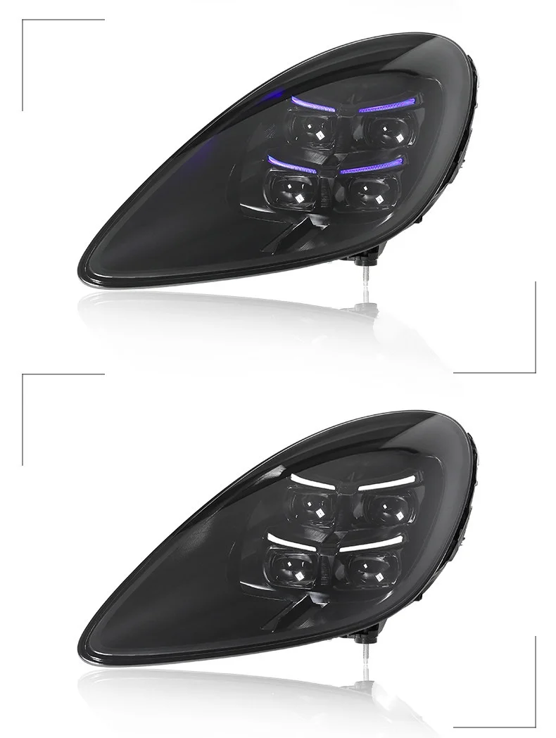 for 16-24 Models of Porsche 718 Headlight Assembly Modification with 982Cayman Boxster and Cayman Matrix Lens
