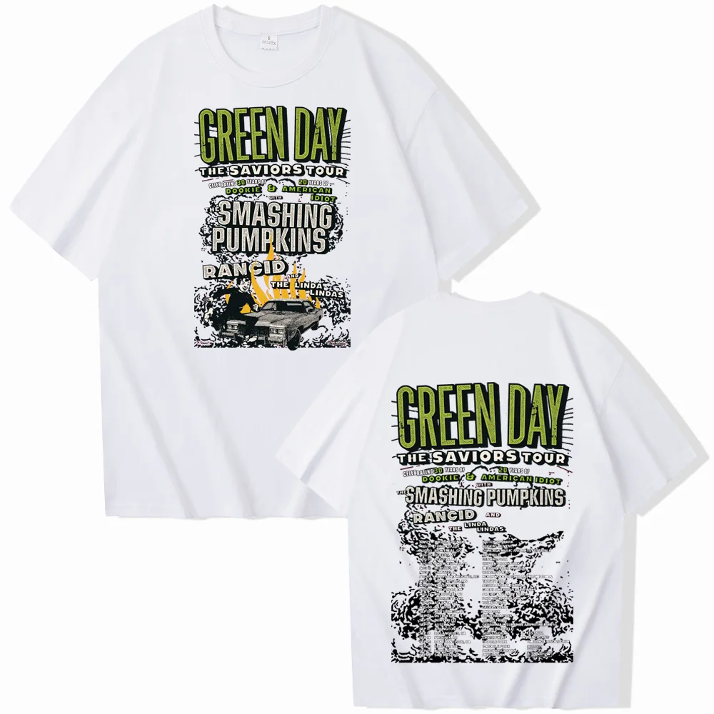 Green Day Saviors T-Shirts O-Neck Short Sleeve Shirts Fans Gift