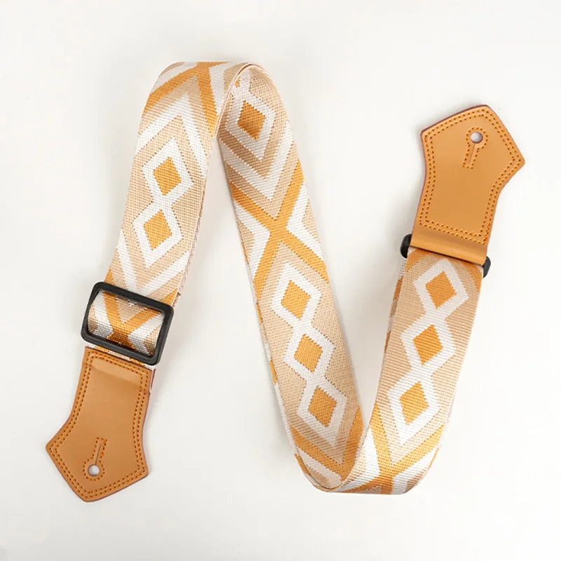 

Guitar Strap for Folk Guitar, Bass, Acoustic Guitar, Electric Guitar, Unisex, Stylish, Leather, Cotton, Crossbody Shoulder Strap