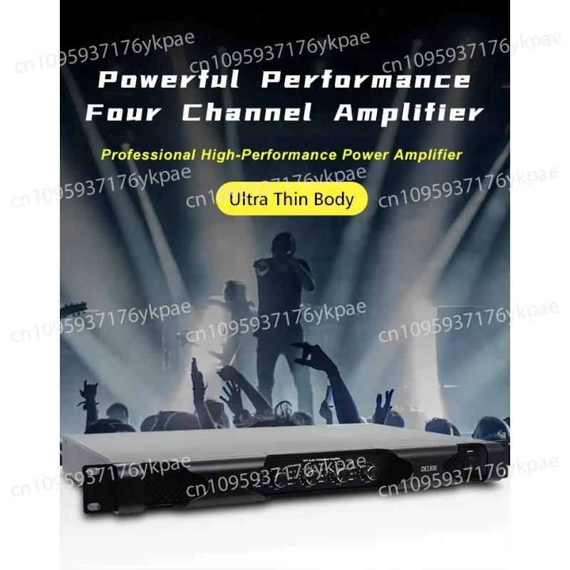 MIA-DE1300 4 * 2000W * 4Ω 1U Digital Amplifier 4 * 2000W 2-Channel Power Amplifier Stereo System Professional Audio Class D