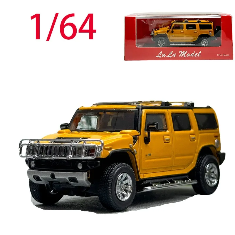 

LuLu Model Diecast 1/64 Scale Hummer H2 SUV Off-road Alloy Car Model Toys for Boys Gift Collection