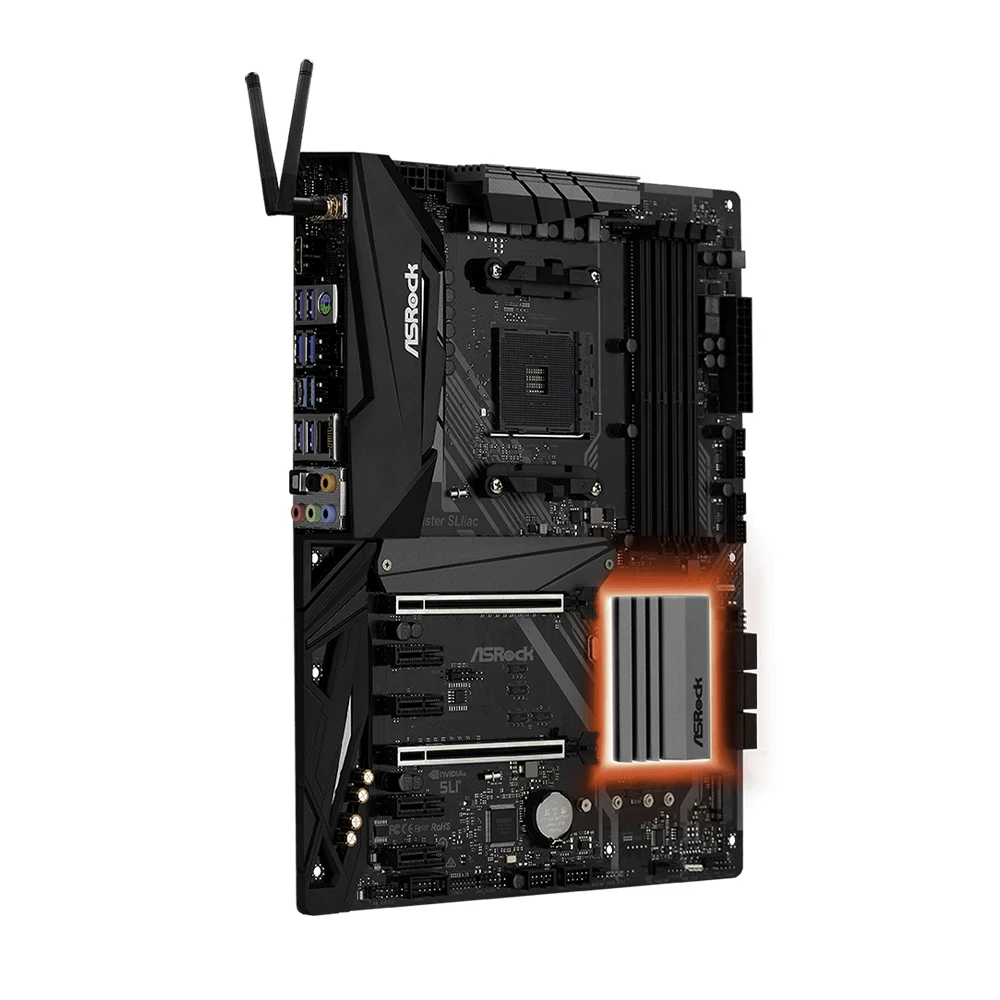 Imagem -04 - Asrock-motherboard X470 Master Sli ac Amd X470 Ryzen 5950x r7 5700x3d r5 5600 Cpu Ddr4 3466 Mais Mhz Nvme M.2 Sata