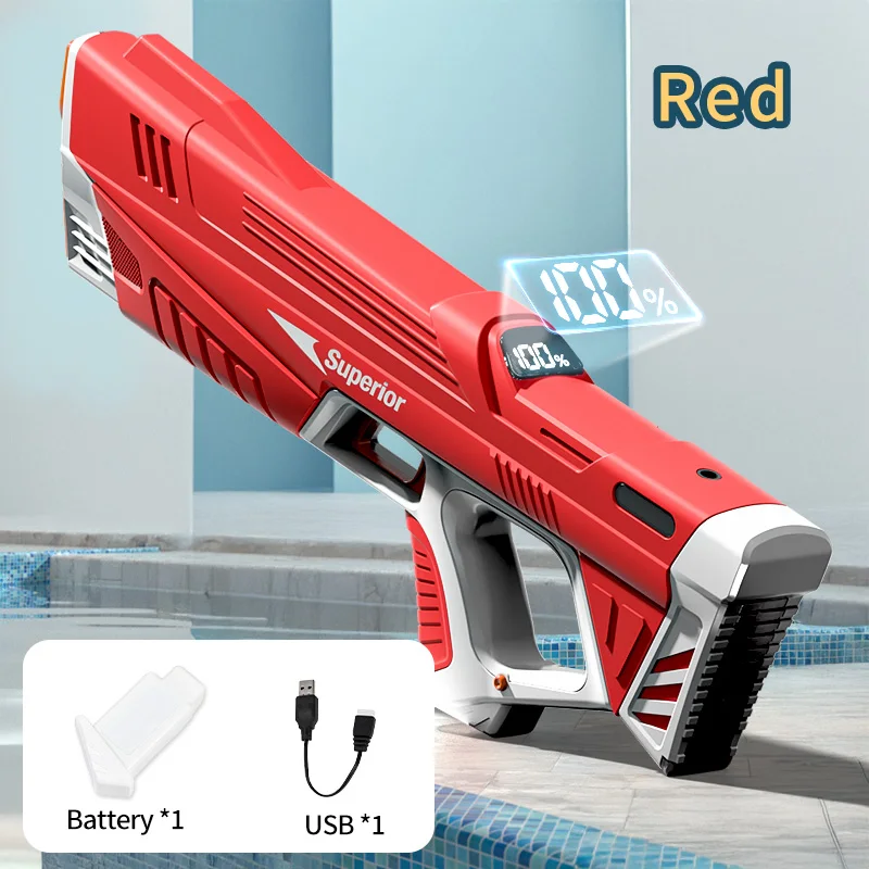 Electric Continuous Shooting Water Gun for Adults Children Automatic Replenish Water with One Click  Summer Outdoor Toy for Kids view 6