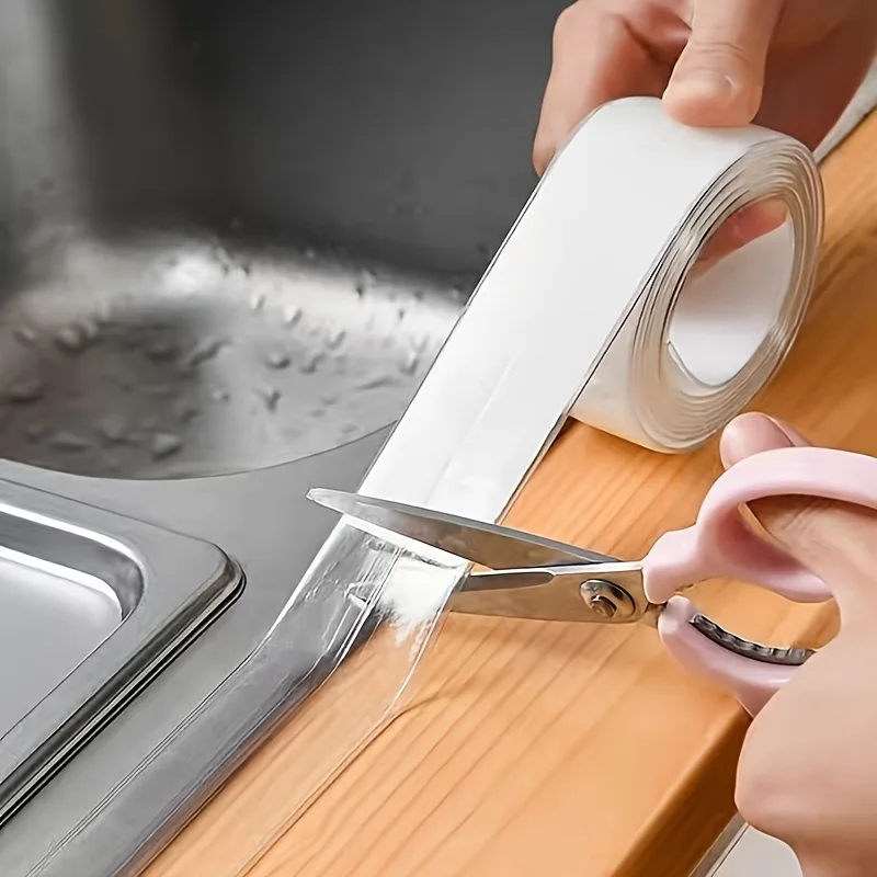 10m Transparent Waterproof Sealing Tape | Ideal for Kitchen and Bathroom Countertops, Toilet Gaps, and Corner Joint Bonding Stri