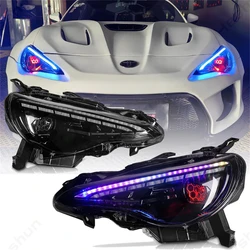 Pair RGB Led Headlights For Toyota 86 GT86 2012-2021 Scion FR-S 2013-2016 Subaru BRZ 2013-2021 Head Light Front Lamp Animation