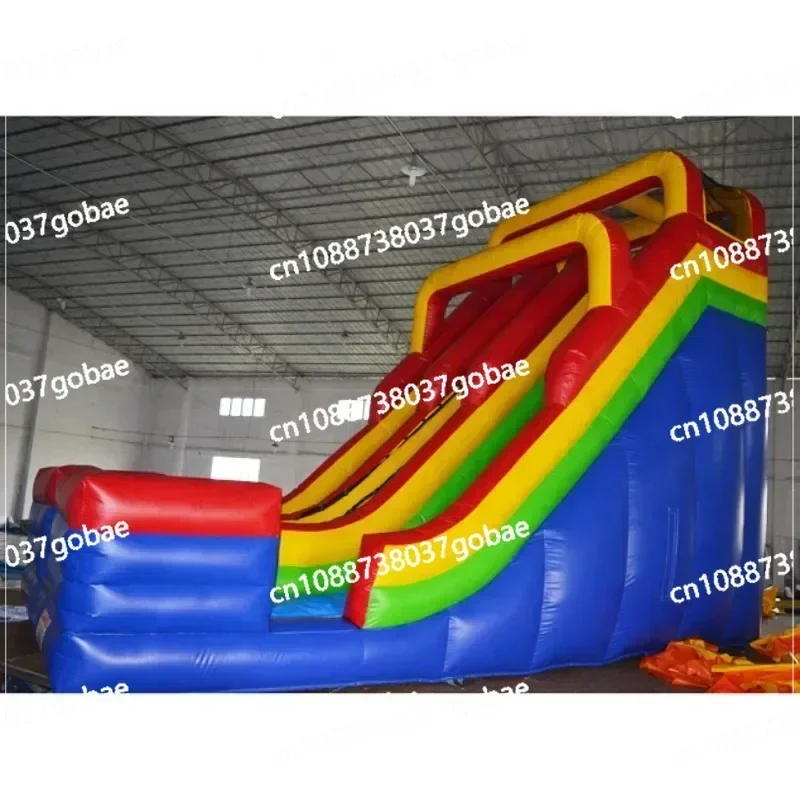 Red and Blue Outdoor Kids Water Park Bouncy Castle Inflatable Games Slide