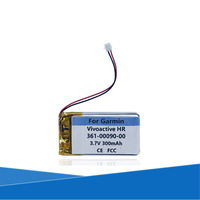 2PCS/Lot 300mAh 361-00090-00 US302135H5 Battery For Garmin Vivoactive HR GPS Smart Watch