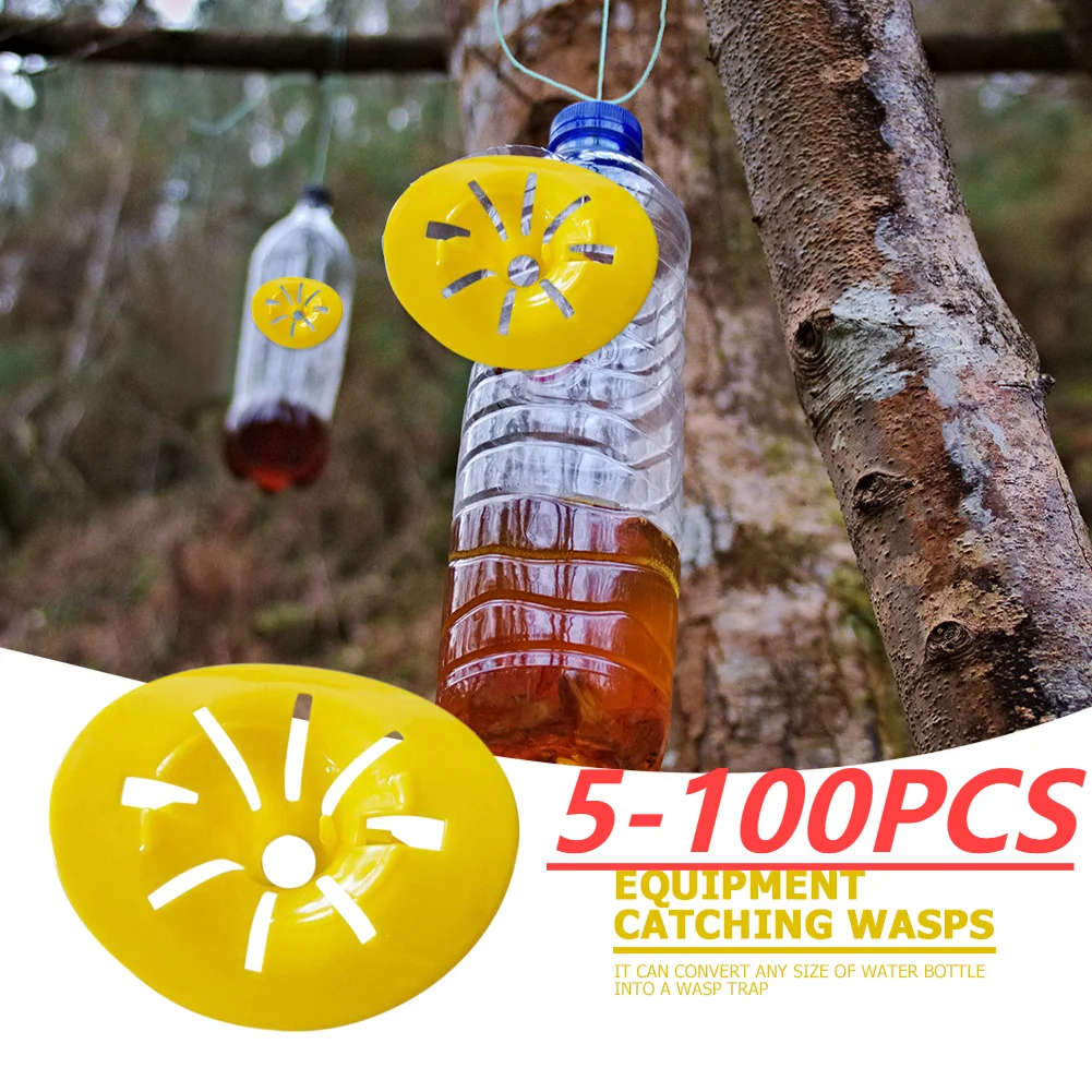 5-100PCS Wasp Hornet Bee Trap Reusable Outdoor Garden Hanging Catcher Safe Attractor Bait Trap Portable Insect Catching Tool