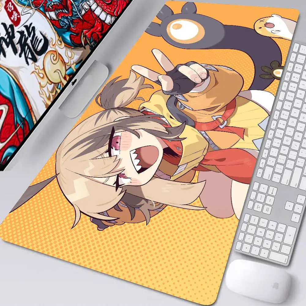 Gigi Murin Anime H-hololive Mousepad Non-slip Suitable For Office Computers Laptops E-sports Game Desk Mats XXL Keyboard