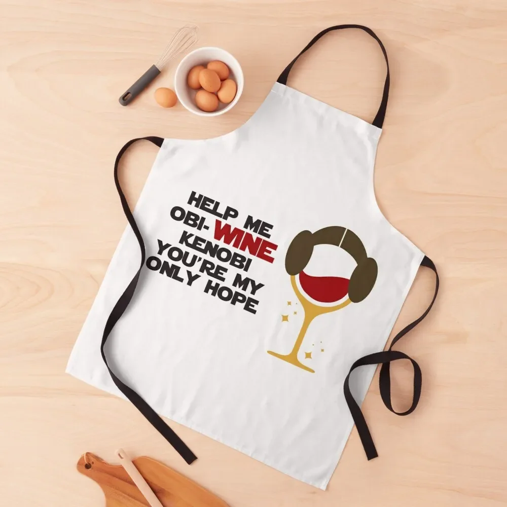 Obi-wine Kenobi Apron chefs House Things For Home And Kitchen Apron