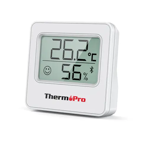 ThermoPro TP357 디지털 블루투스 연결 전화 앱 무선 80m 기상 관측소 온도계 가정용 실내용 습도계
