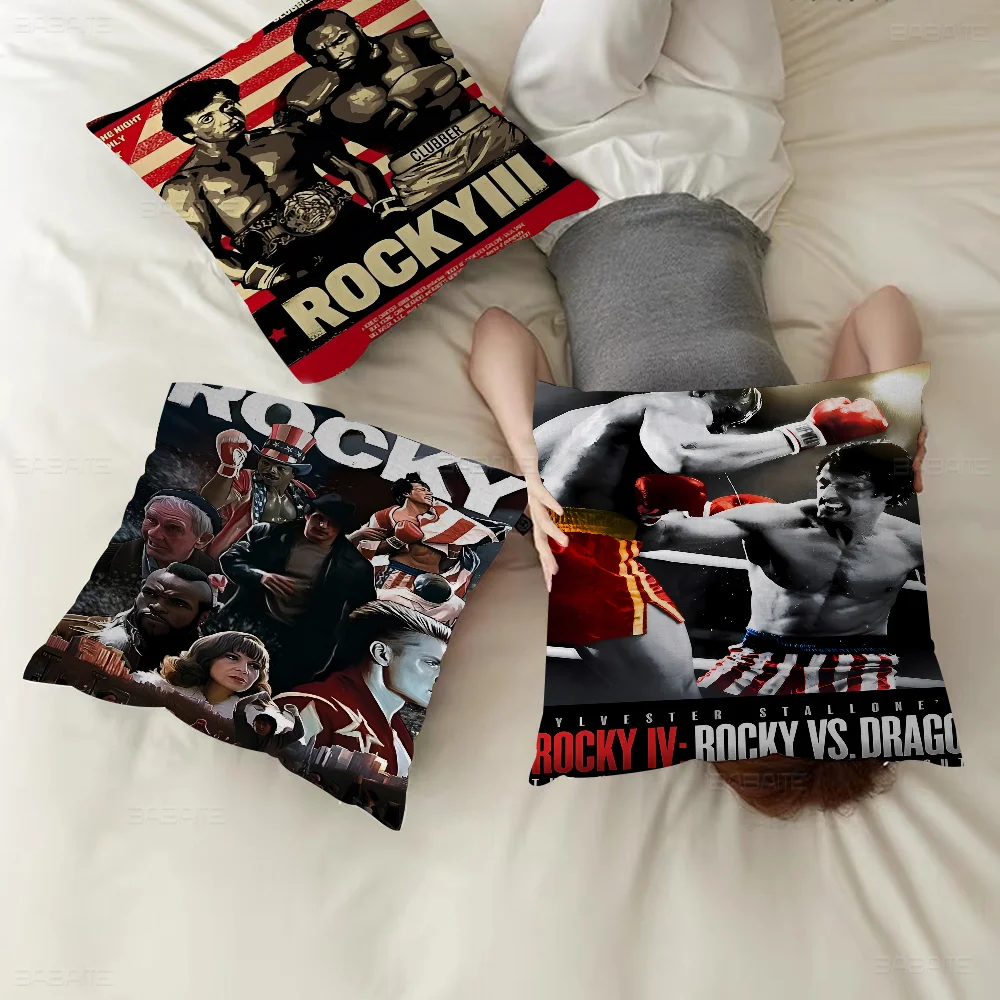 

Rocky Balboa Boxing Fitness Cushion Cover Car Throw Pillow Case For Sofa Car Christmas Gift 40x40cm 45x45cm