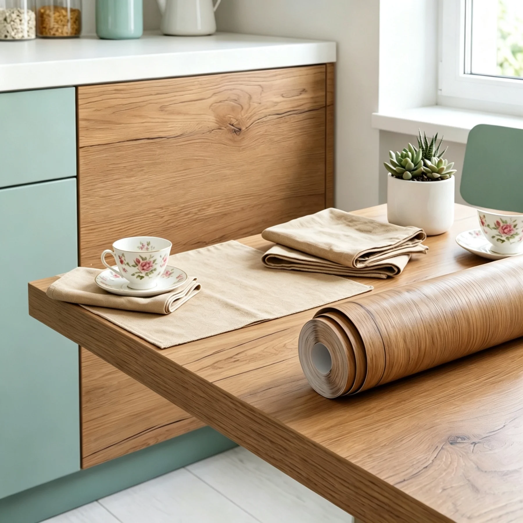 55cm Width Thick Wood Grain Wallpaper Vinyl Self Adhesive Waterproof for Kitchen Closet Wall Stickers Furniture Renovation Decor