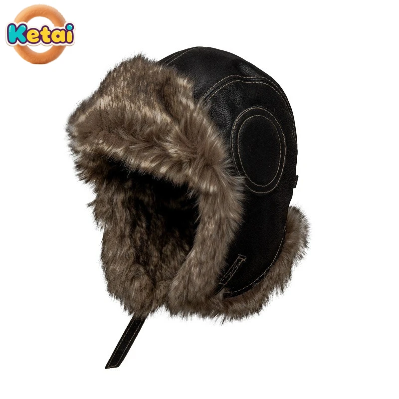 Ledermütze, Lei Feng-Mütze, dicke warme Wintermütze für Herren, modischer und multifunktionaler Anti-Kälte- und Warmer Gehörschutz