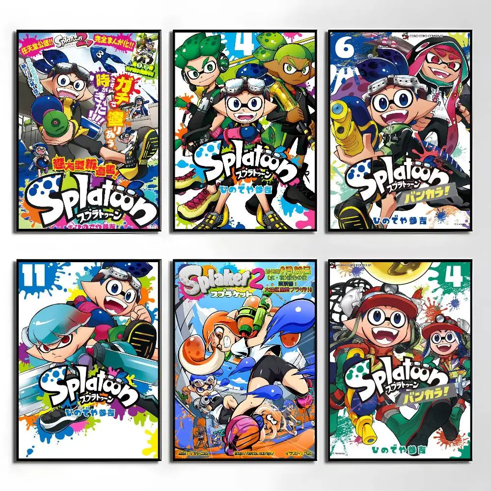 

1 шт., постер с изображением игры Splatoon 3, наклейка с принтом, водонепроницаемое настенное искусство для гостиной, спальни, домашнего декора