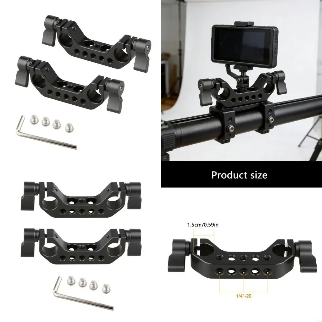 193A Aluminum 15mm Rod Clamp Adapter Perpendicular Block For DSLR Camera Cage Shoulder Mount Home Renovation Project