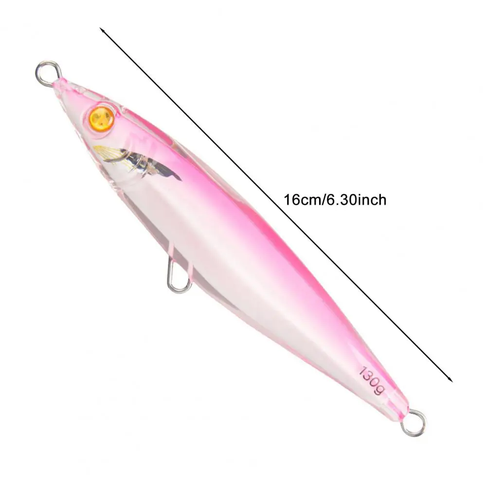 Luminous Fishing Bait Metal Hard Lure Streamlined Design Bright Color Realistic Looking Fishing Lure Artificial Bait