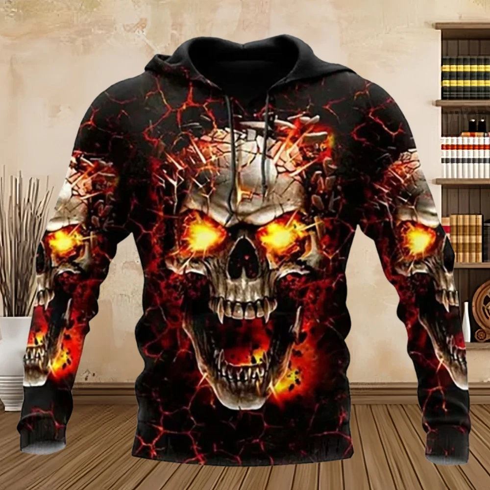 2025 الرجال والنساء ثلاثية الأبعاد الطباعة الرقمية الإرهاب الجمجمة الشارع دعوى Harajuku سترة الرجال معطف رياضي الملابس النمط الأمريكي #5