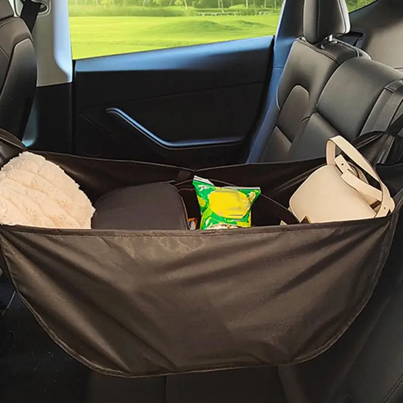 Car Seat Back Storage Bag Car Seat Holder Organizer Tether Design Auto Middle Seat Storage Bag For Grocery Market Shopping