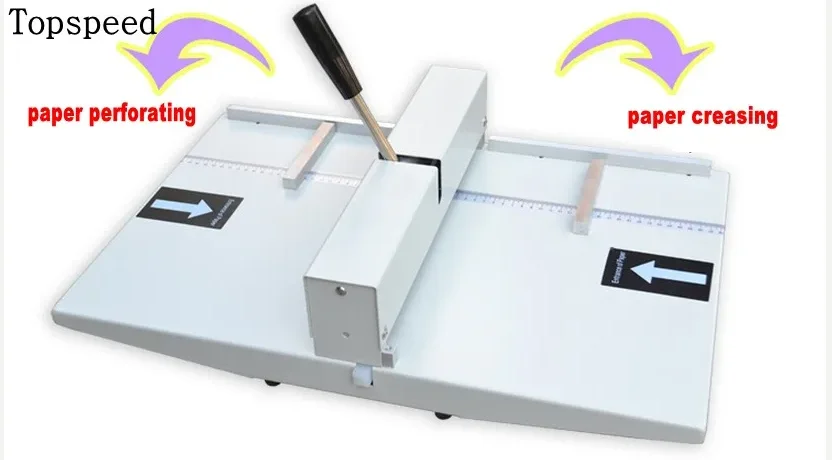 

Manual Paper Creaser And Perforator Machine 2 In 1 Combo Double Functions 340mm